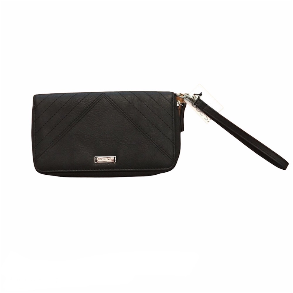 NEW Joe’s Jeans Black Vegan Leather Wristlet / Wallet (OS)